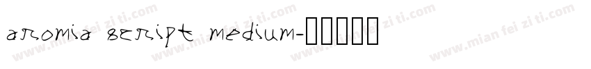 aromia script medium字体转换